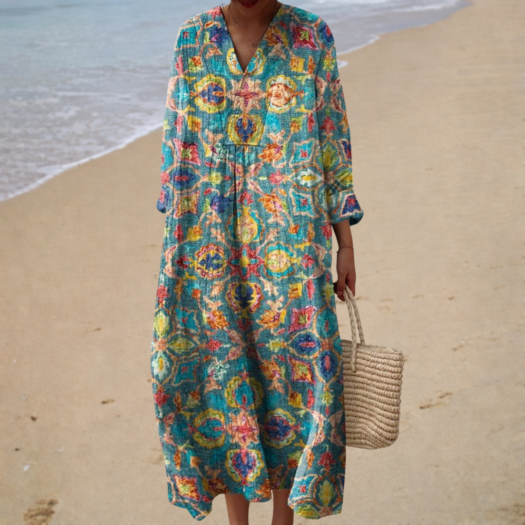 Elegant Printed Summer Dress