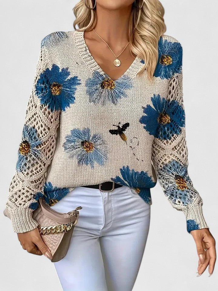 Mirte | Elegant Floral Print Sweater