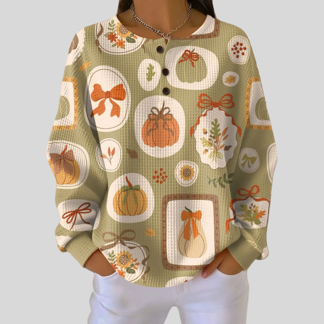 Hiske | Cosy Autumn Sweater with Buttons