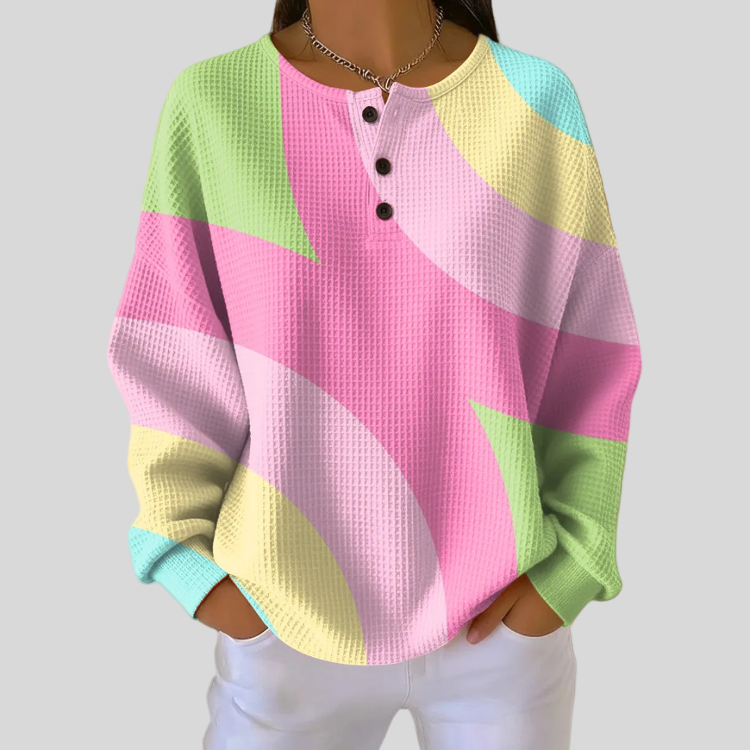 Gerlinde | Colourful Waffle Knit Jumper