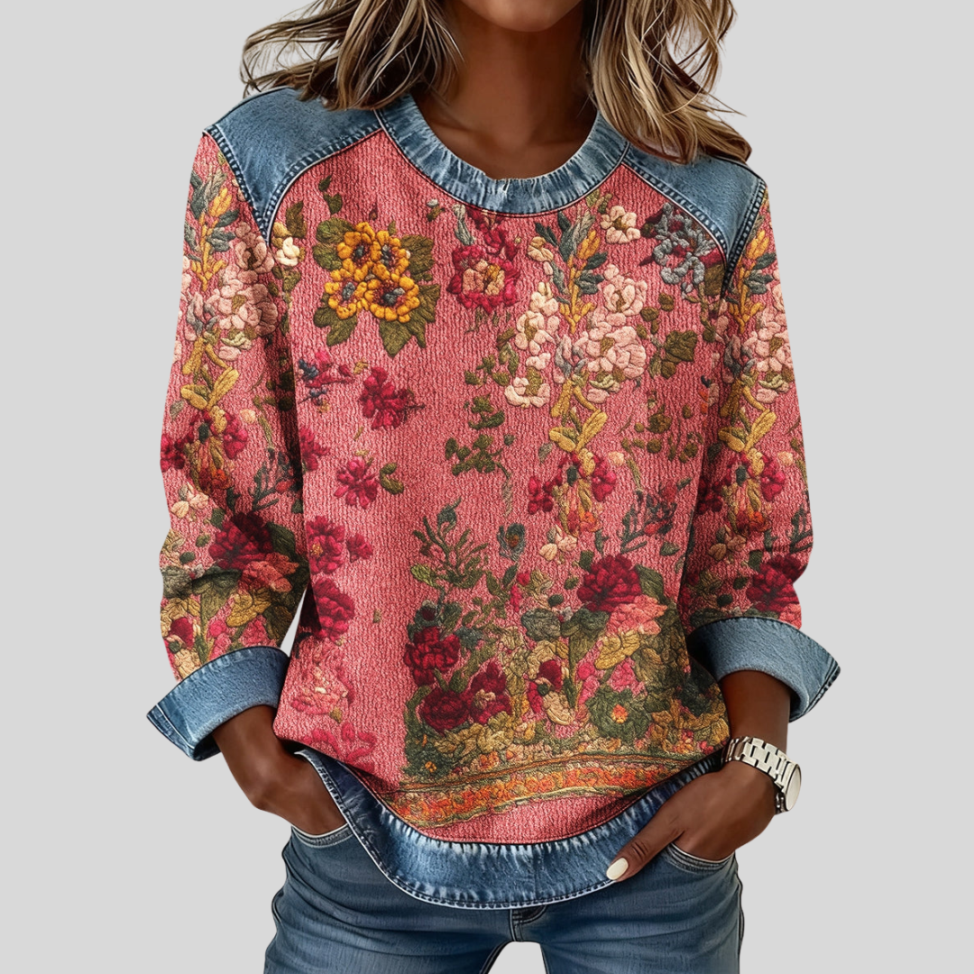 Tialda | Elegant Floral Print Jumper