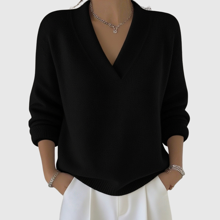Faye | Soft V-Neck Casual Jumper