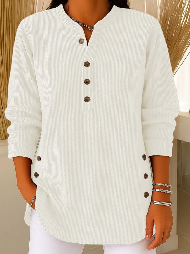 Nièves | Button-Detail Henley Tunic