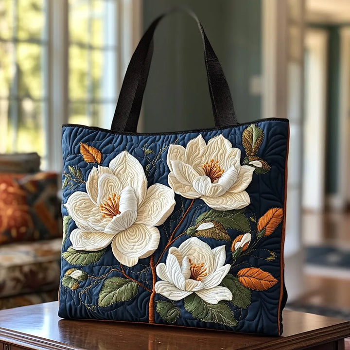 Quilted Bag - Delicate Magnolias Pattern