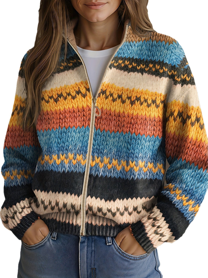 Beatrix | Zigzag Stripe Cardigan