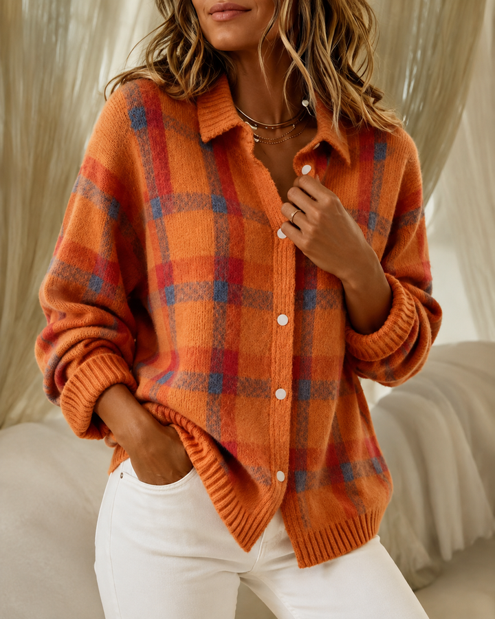 Tesa™ | Checked Knit Jumper