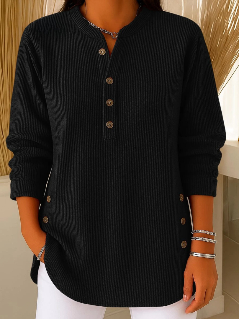 Nièves | Button-Detail Henley Tunic