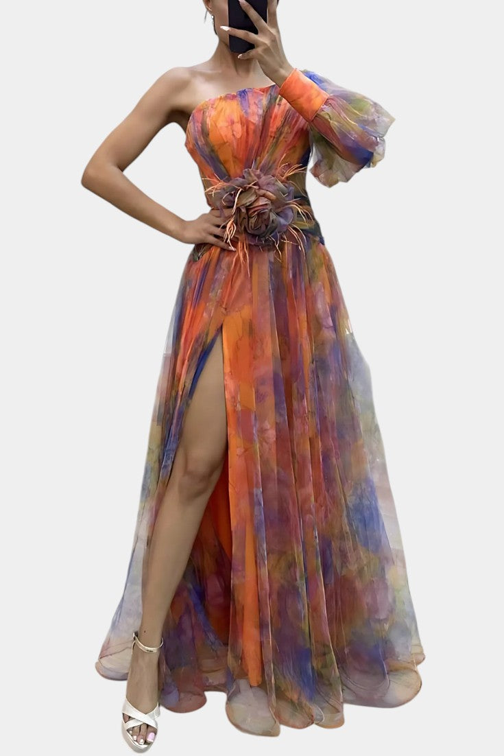Teodora Asymmetrical Maxi Dress