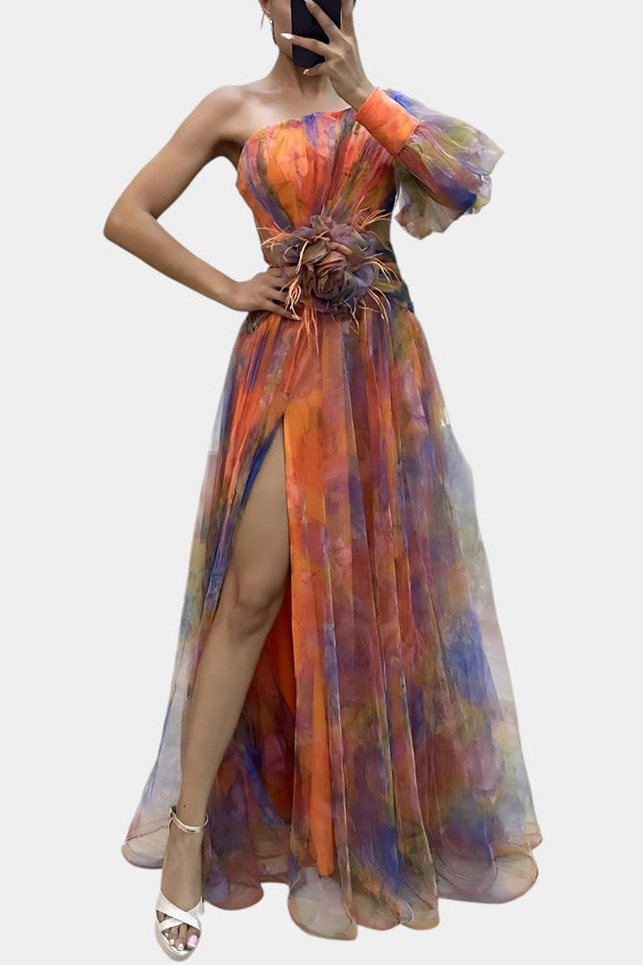 Teodora Asymmetrical Maxi Dress