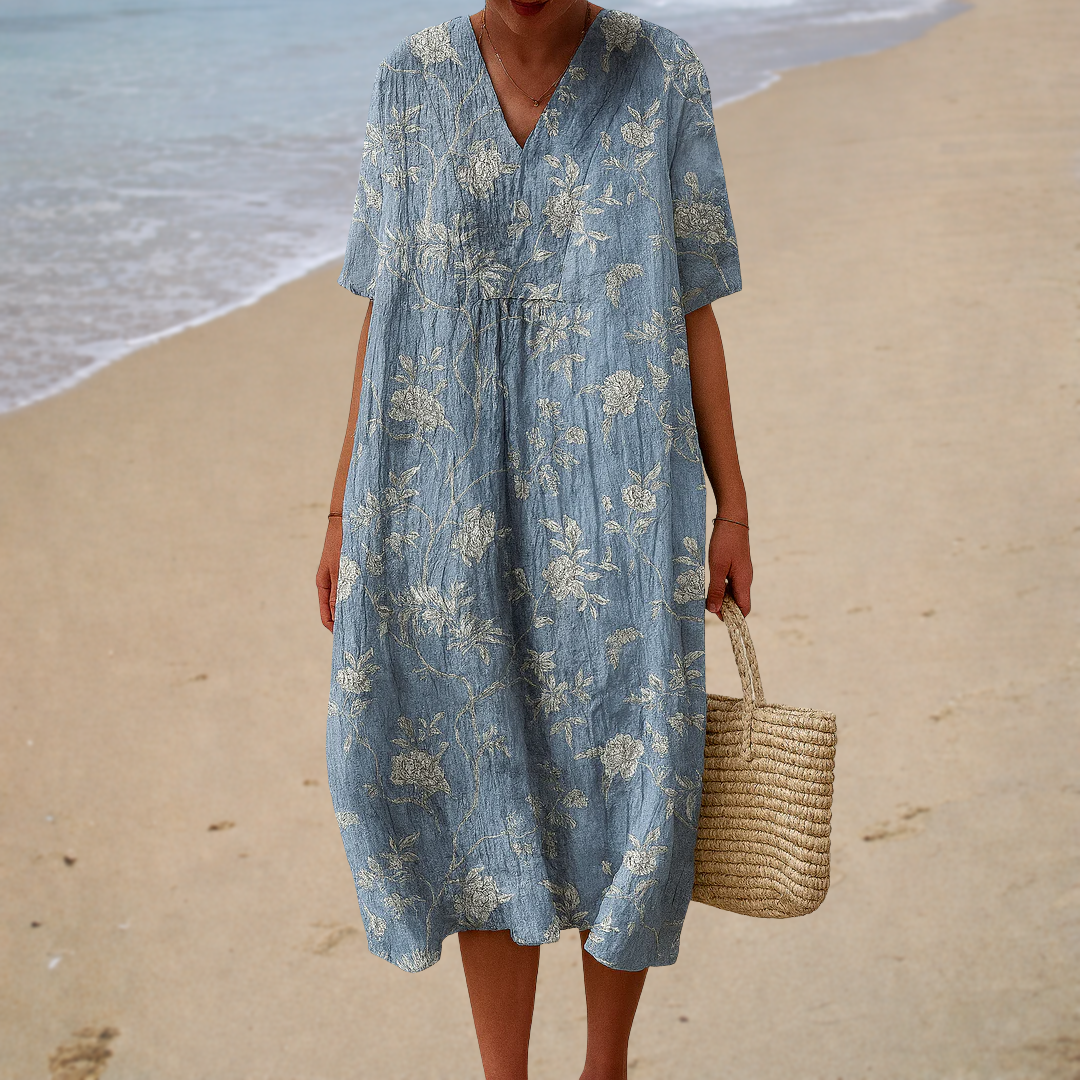 Elegant Printed Summer Dress