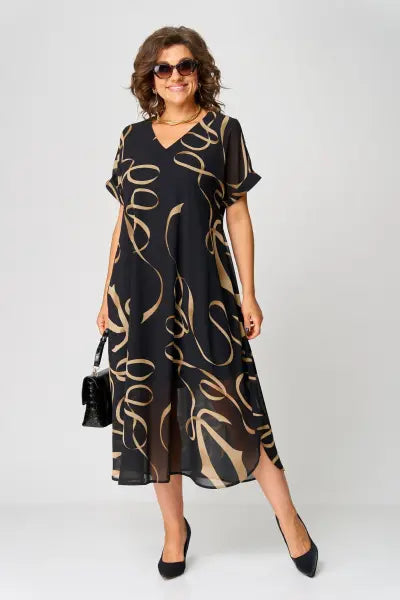 Pauline - Elegant Patterned Dress