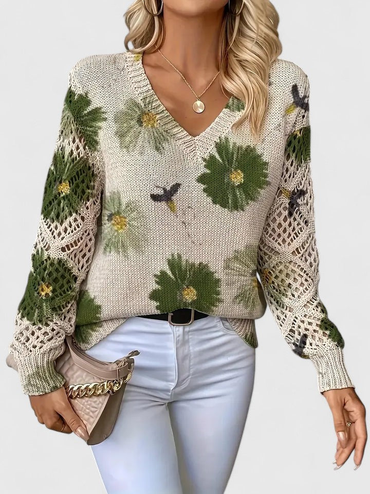Mirte | Elegant Floral Sweater