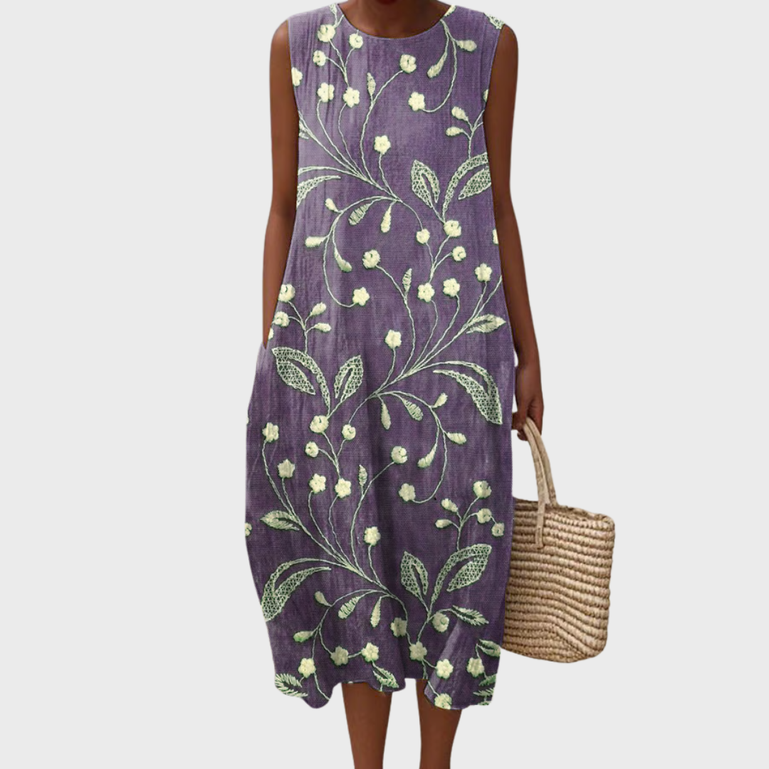 Lara - Floral Cotton Summer Dress