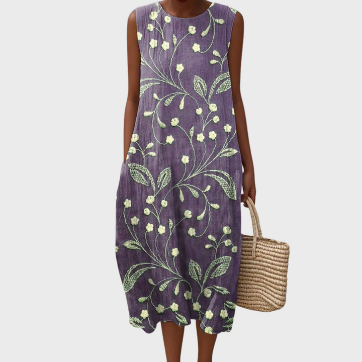 Lara - Floral Cotton Summer Dress