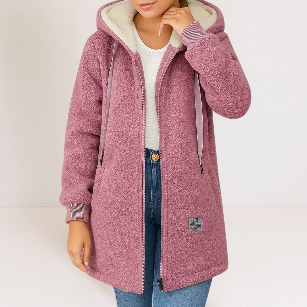 Isa | Soft Hooded Coat with Cosy Lining