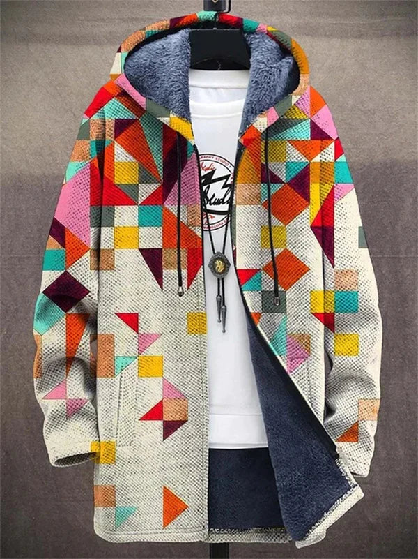 Johanna | Soft-Lined Cardigan with Artistic Print