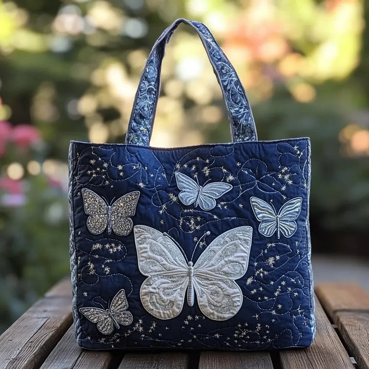 Silver Butterfly Artisan Bag