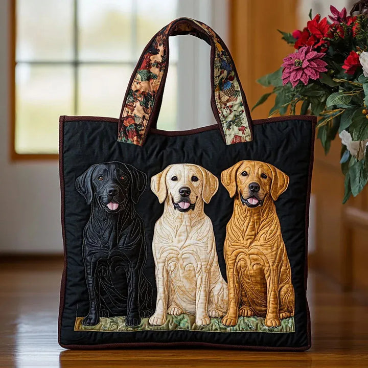 Handcrafted Bag - Three Labradors Design