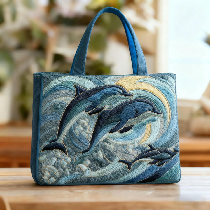 Artisan Tote Bag - Ocean Dolphin Design