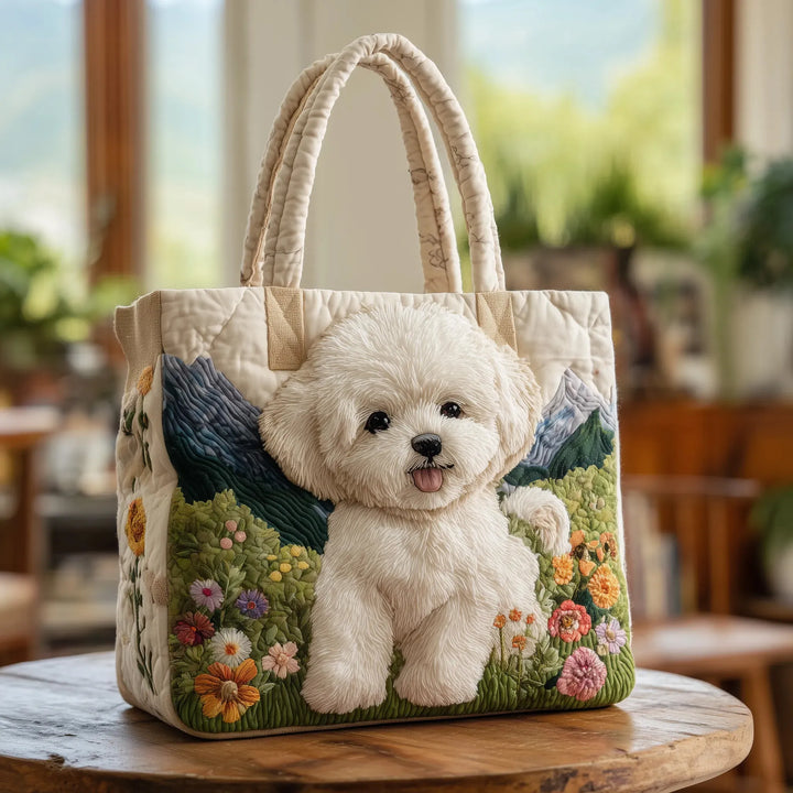 Quilted Fabric Bag - Enchanted Dog Design