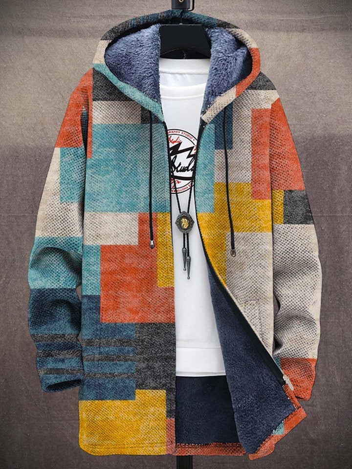 Judith | Printed Hooded Cardigan in Warm Fabric