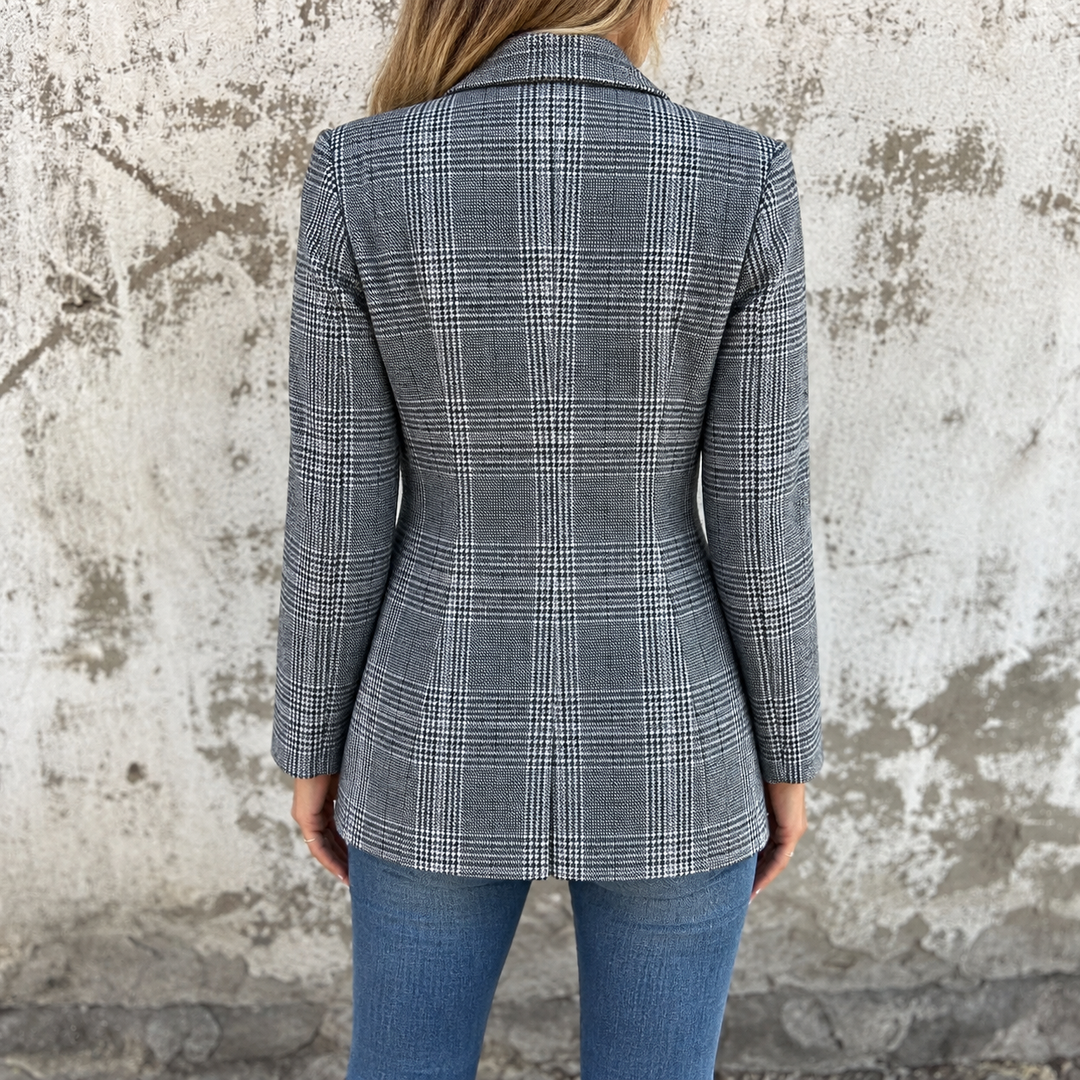Frieda™ | Casual Check Blazer with Lapels