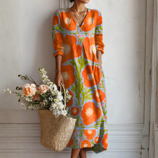 Claire™ | Enchanted Floral Midi Dress