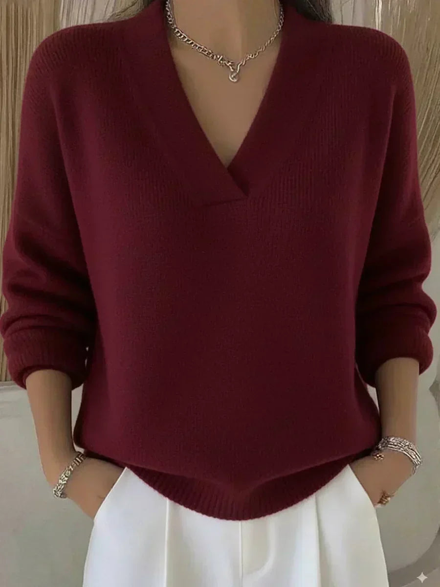 Violette | Oversized Blouse with V-Neck