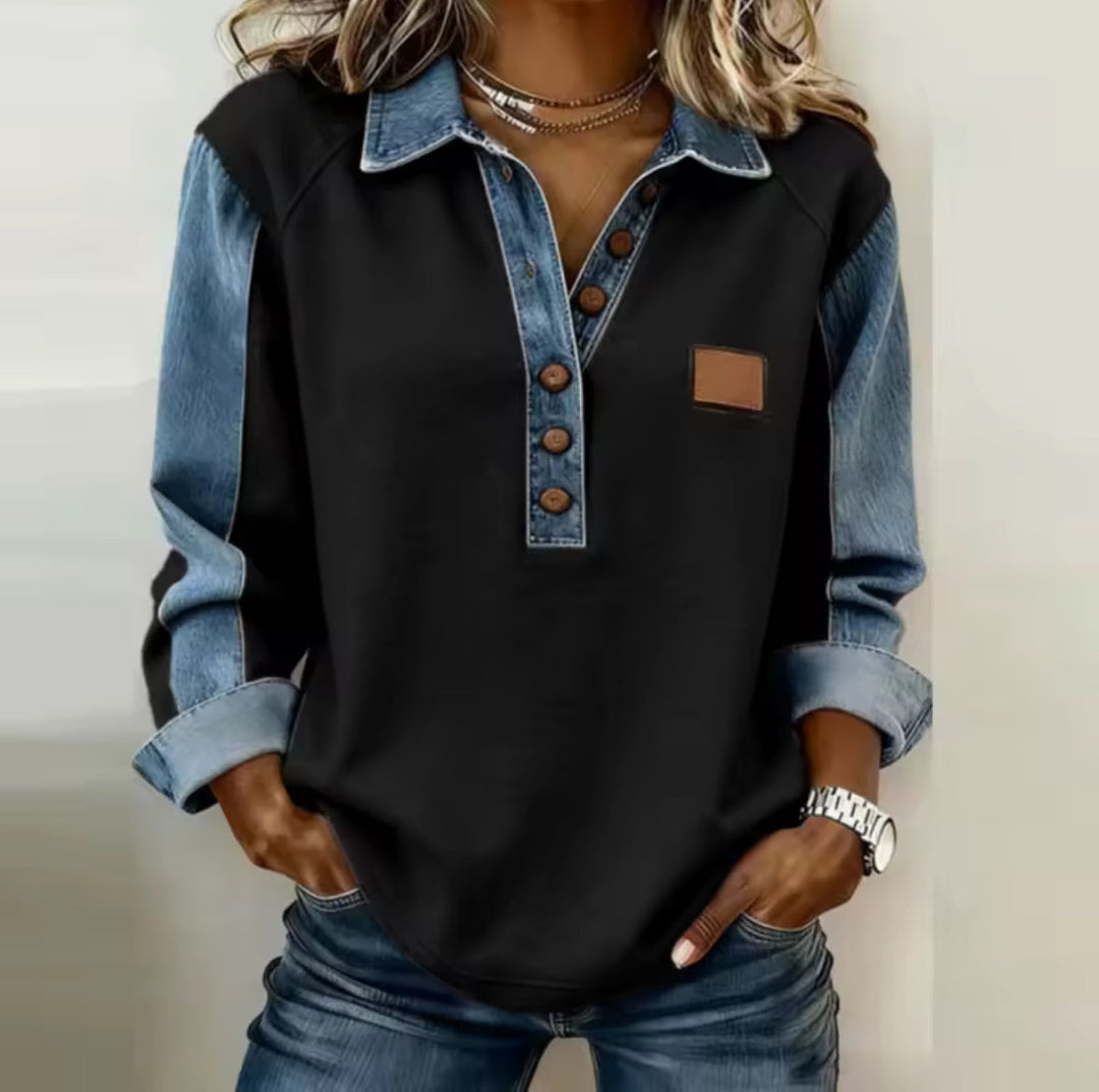 Elisa | Sporty Contrast Knit Jumper