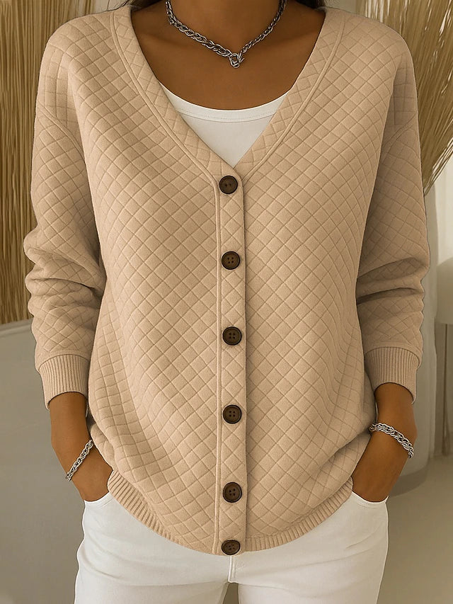 Laverne™ | Button-Up Quilted Cardigan