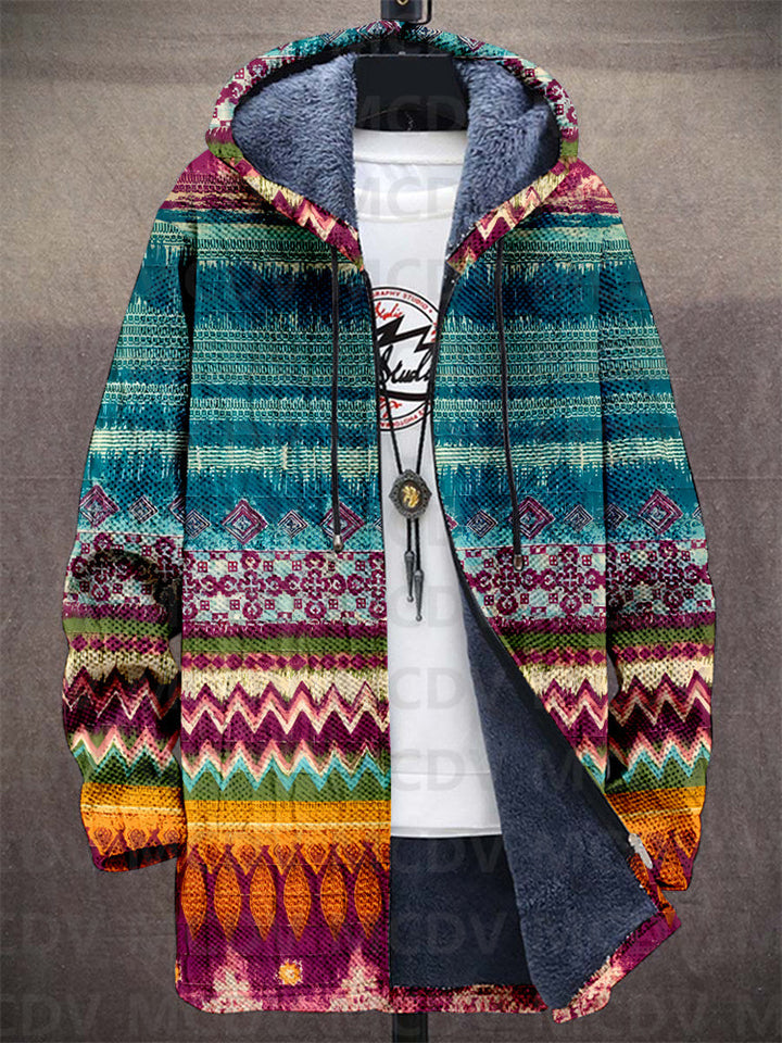 Roosanne | Cosy Lined Cardigan with Artistic Design