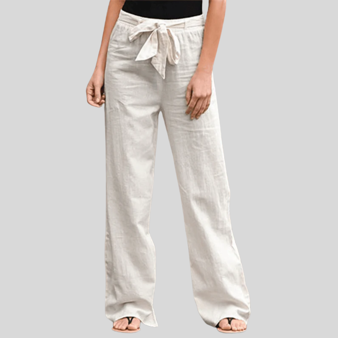 Joleen - Women's Relaxed Trousers with Drawstring and Elasticated Waist