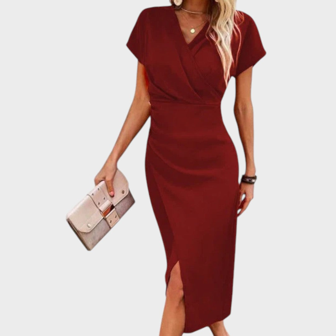 Vilma - V-Neck Midi Dress