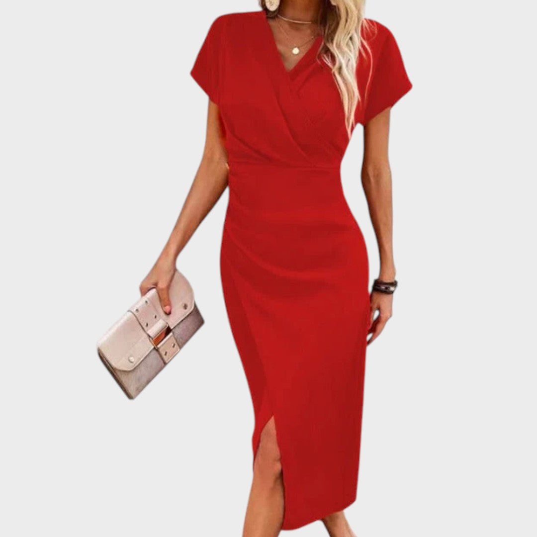 Vilma - V-Neck Midi Dress