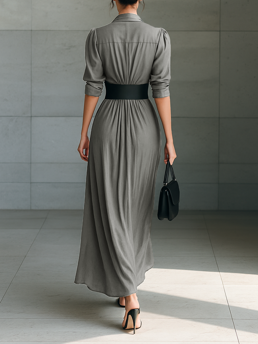Zéphyrine | Elegant Long Pleated Dress