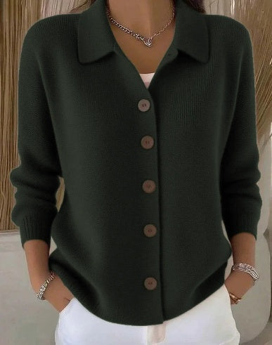 Josefina | High-Collared Knitted Jacket with Button Detail