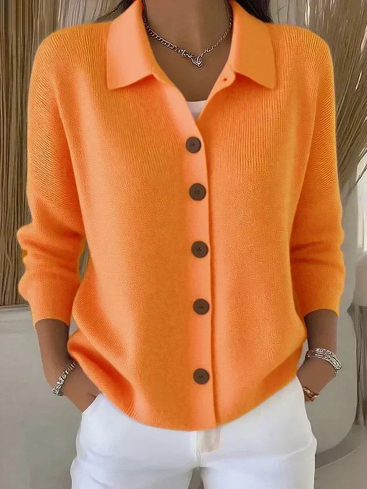 Josefina | High-Collared Knitted Jacket with Button Detail
