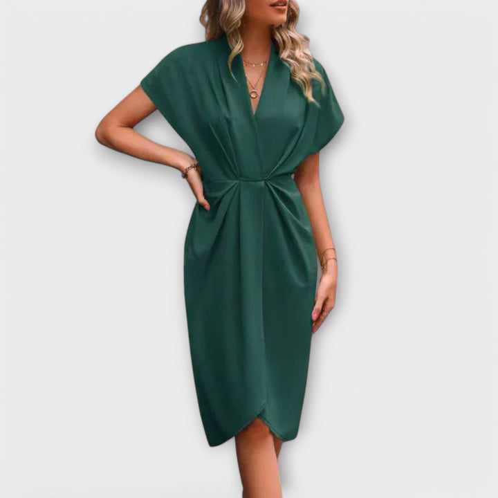 Serena – Elegant and Comfortable Midi Wrap Dress