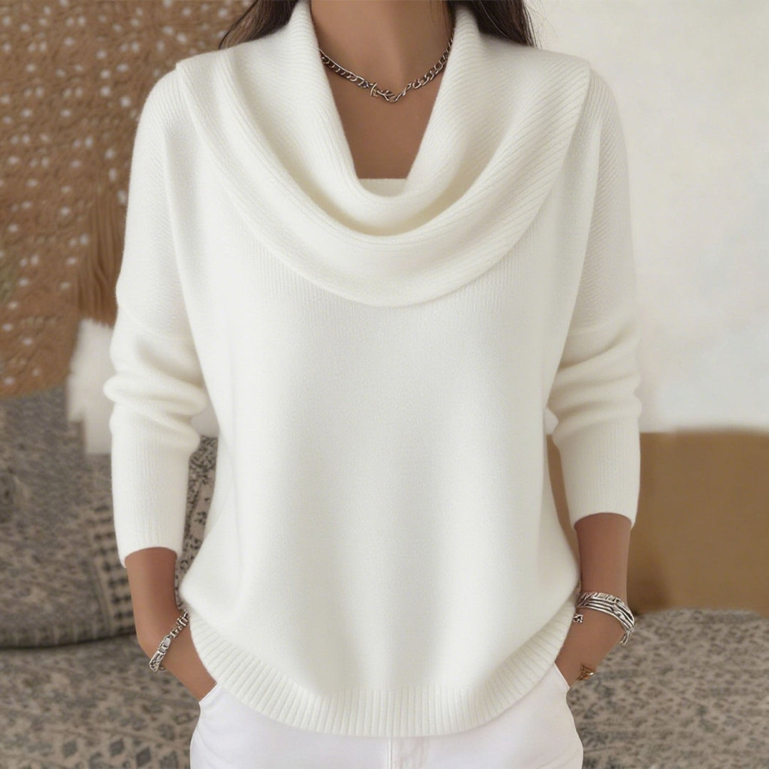 Julia | Draped Collar Knitwear