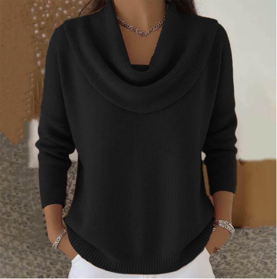 Julia | Draped Collar Knitwear