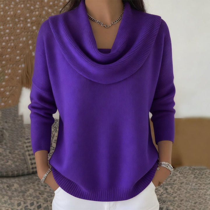 Julia | Draped Collar Knitwear