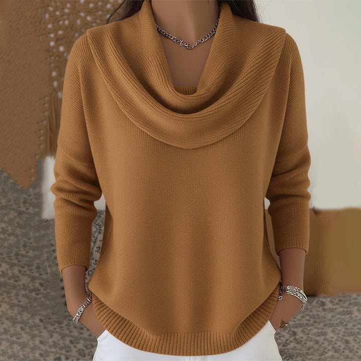 Julia | Draped Collar Knitwear