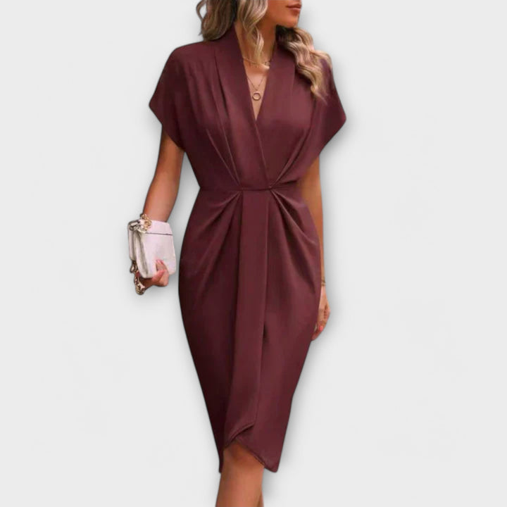 Serena – Elegant and Comfortable Midi Wrap Dress