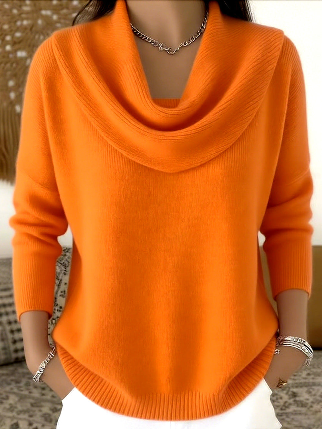 Julia | Draped Collar Knitwear