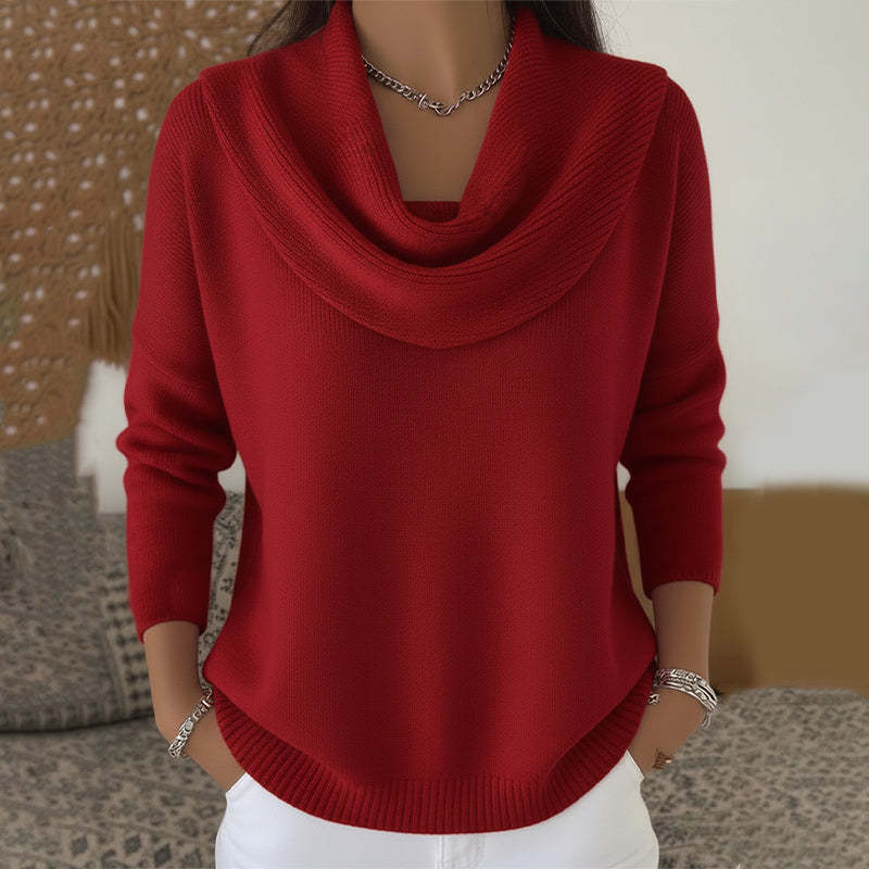 Julia | Draped Collar Knitwear