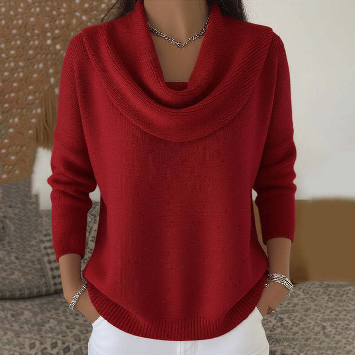 Julia | Draped Collar Knitwear