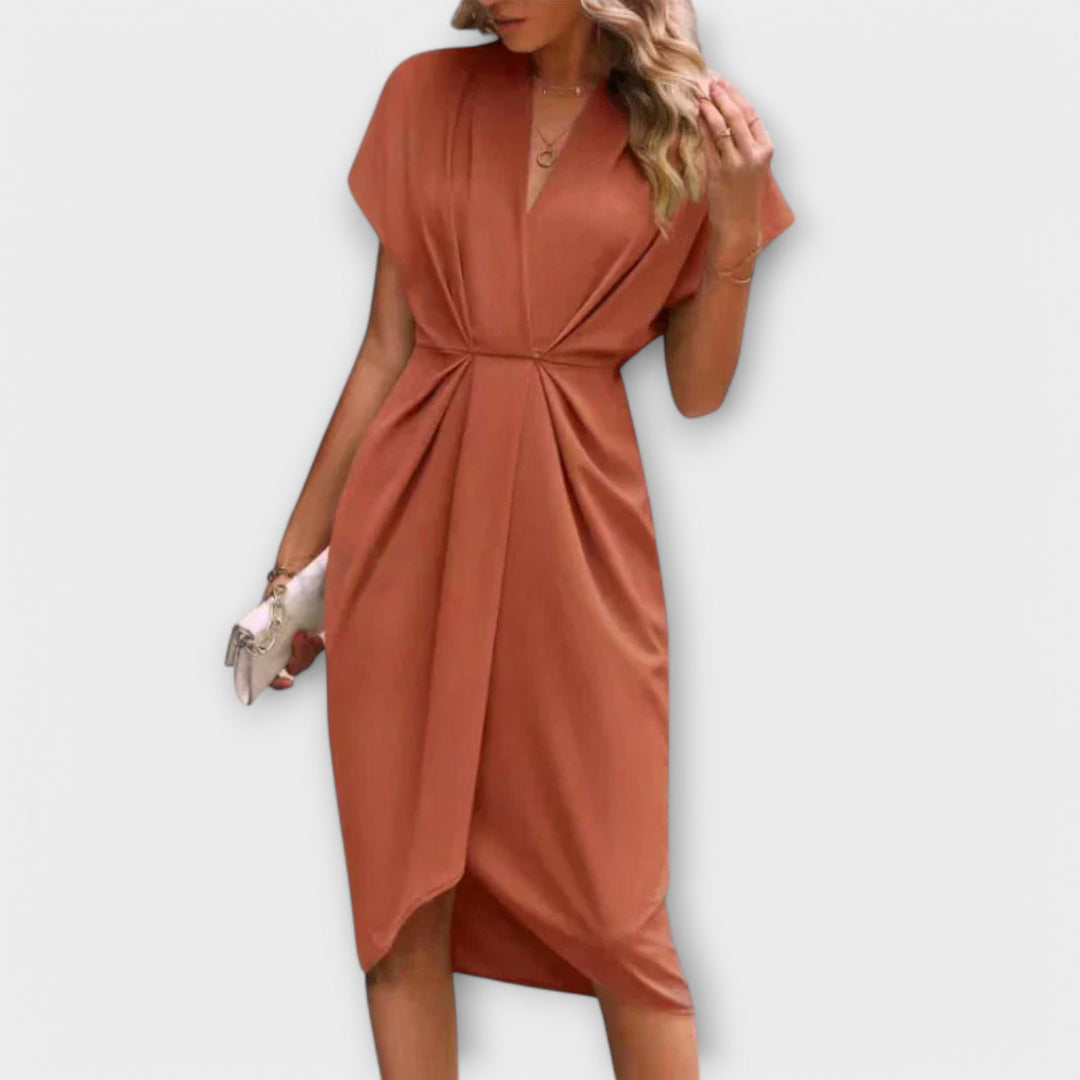 Serena – Elegant and Comfortable Midi Wrap Dress