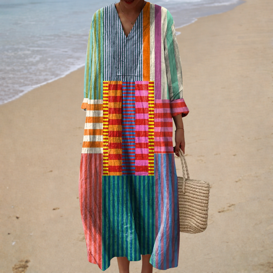 Elegant Printed Summer Dress