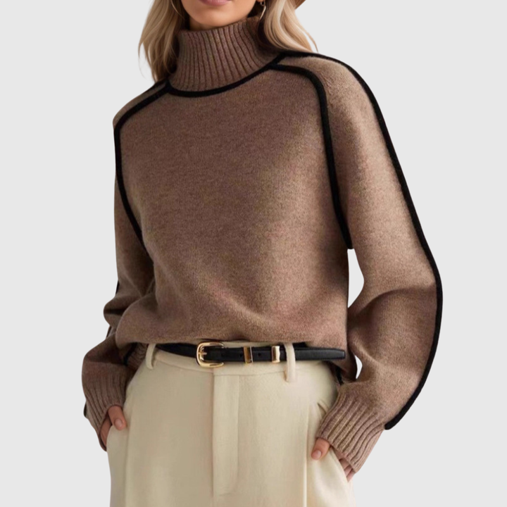 Donna | Sophisticated High Neck Jumper