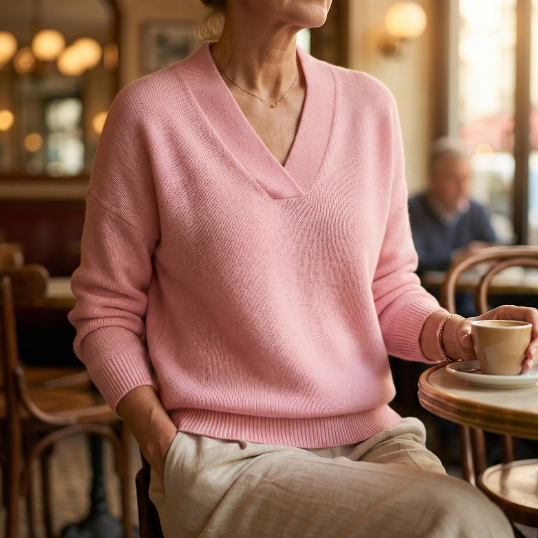 Faye | Soft V-Neck Casual Jumper